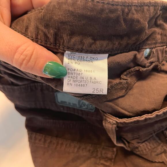 Adriano Goldschmied Brown Corduroy The Jegging Super Skinny Fit Jeans Size 25R - Picture 4 of 8